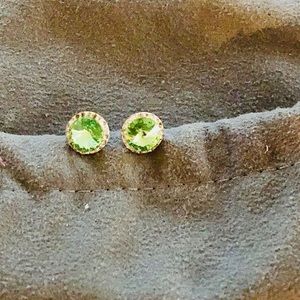 NEW! Bright green/emerald stud earrings
